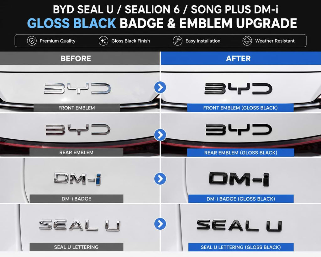 BYD Seal U Sealion 6 Song Plus DM-i Black Badge Upgrade Before and After Comparison