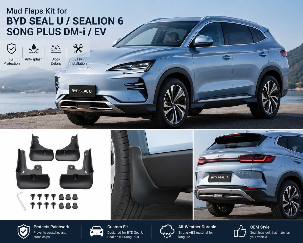 BYD Seal U Sealion 6 Song Plus DM-i EV Mud Flaps Front Rear Splash Guards Fender Protection Kit (4PCS)