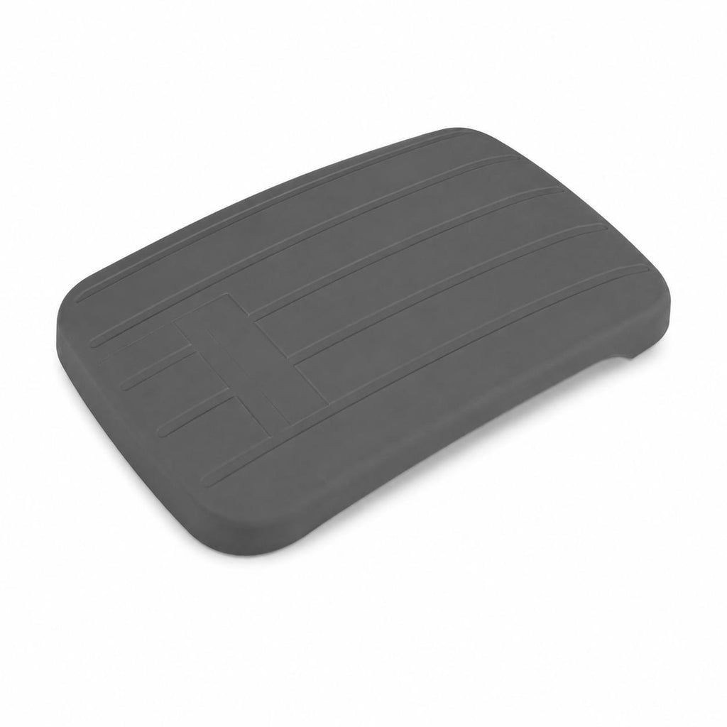 Gray rectangular cushion on a white background