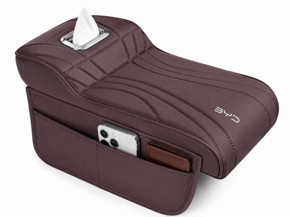 BYD Sealion 6 Brown Armrest Box Height Extender Storage Pad Interior Upgrade