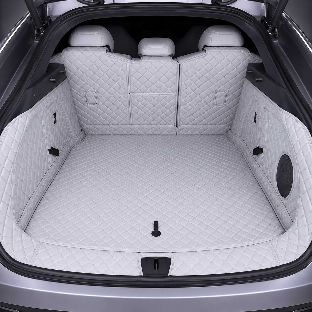 Premium quilted cargo liner installed in the BYD Sealion 7 EV, providing full trunk coverage and protection against dirt, spills, scratches, and everyday cargo wear. Designed for a factory-style fit and enhanced interior appearance.