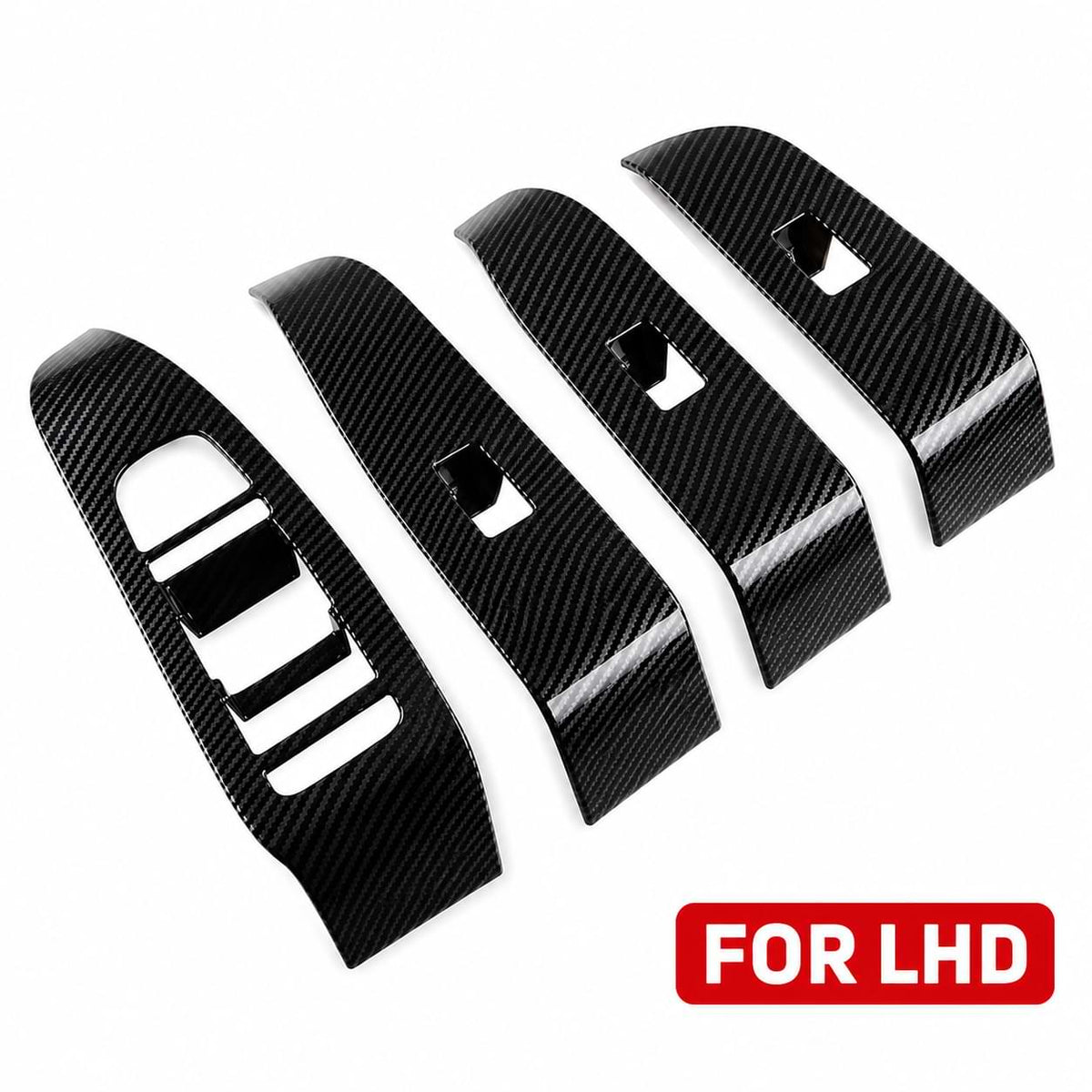 BYD Sealion 7 EV ABS Carbon Fiber Interior Door Window Lift Glass Switch Buttons Cover LHD/RHD 2024-2025