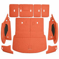 Premium custom-fit leather trunk mat and backrest pad set designed for the 2025–2026 BYD Sealion 8 (Atto 8) and BYD Tang L, providing full cargo area protection with a luxury quilted finish.