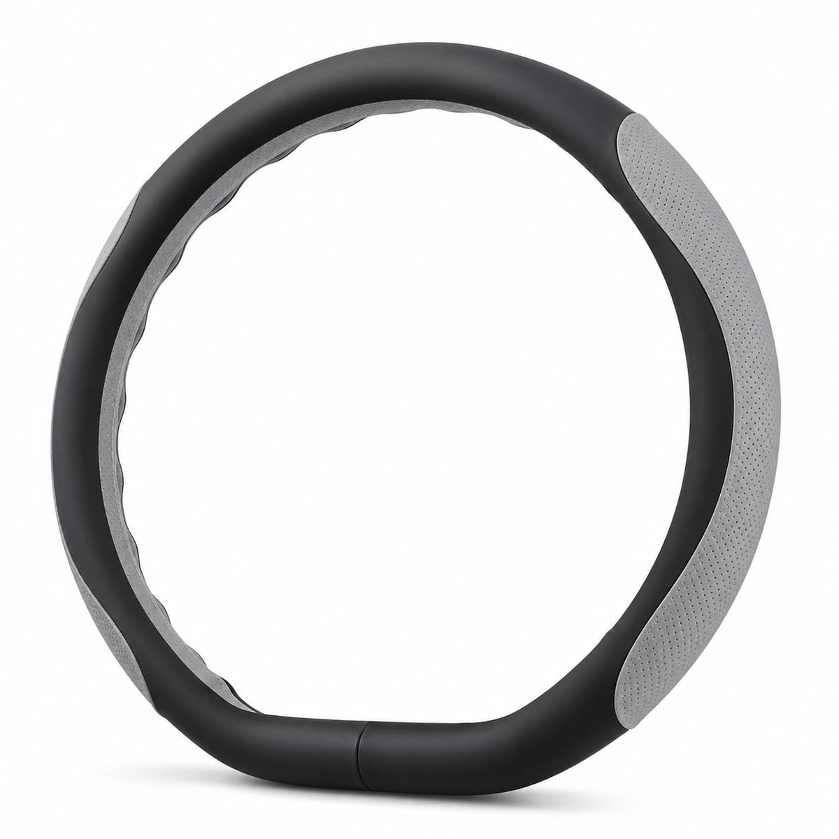 Universal black and grey anti-slip steering wheel cover for BYD Sealion 8 (Atto 8) and BYD Tang L, all-season interior accessory.