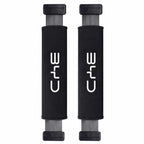 Black BYD car seat belt shoulder cover pads installed on vehicle seat belts for added driving comfort and interior protection.