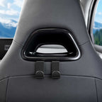 byd Car headrest hook mounted on a car seat with a scenic background