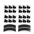 BYD Shark 6 black wheel stickers set with rim stripe decals on white background