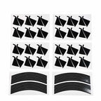 BYD Shark 6 black wheel stickers set with rim stripe decals on white background