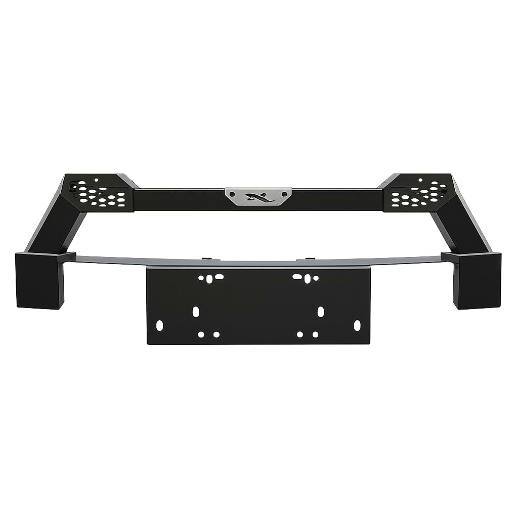 Matte black front bull bar grille guard with license plate bracket for BYD Shark 6 pickup truck
