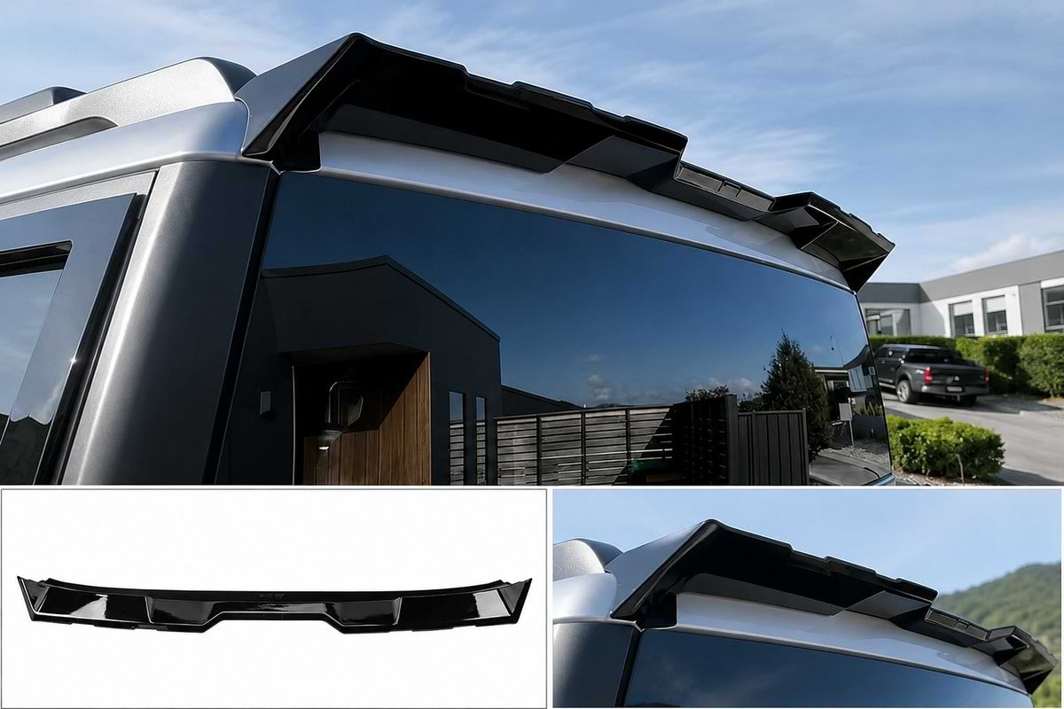 BYD Shark 6 roof spoiler installed above rear window