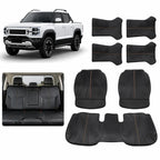Black Half-Cover Nappa Leather Seat Covers Installed in BYD Shark 6 Dual Cab Pickup