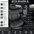 BYD Shark 6 Nappa Leather Half Seat Covers | Anti-Slip Seat Protectors (2024–2026)