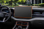 Black silicone screen protector installed on BYD Shark 6 15.6 inch touchscreen display