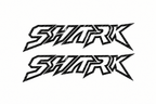 Reflective orange SHARK decal set for BYD Shark 6