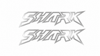 Reflective orange SHARK logo stickers for BYD Shark 6