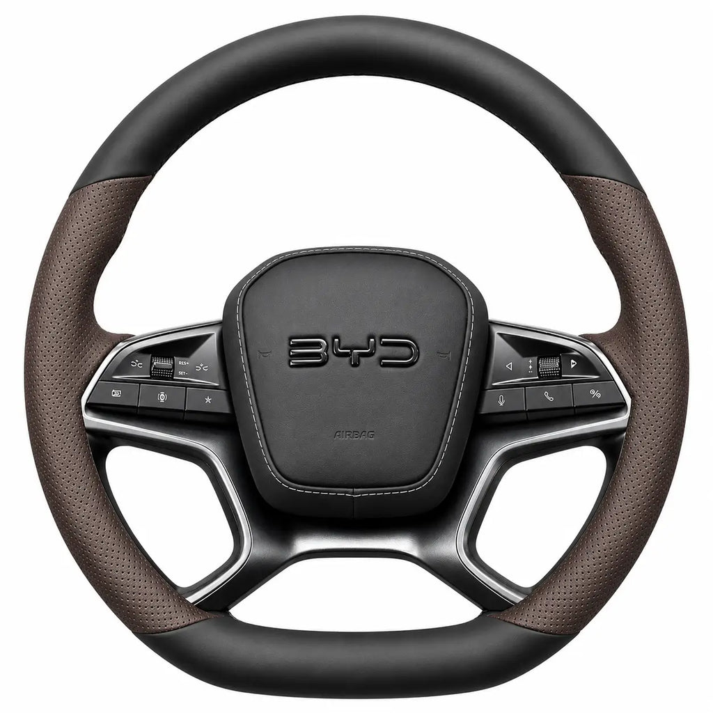 BYD Sealion 7 Leather Steering Wheel Cover | Non-Slip Grip (2024–2025)