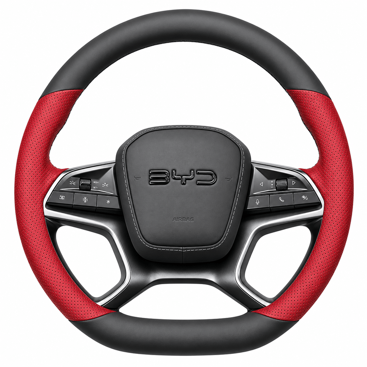 BYD Sealion 7 Leather Steering Wheel Cover | Non-Slip Grip (2024–2025)