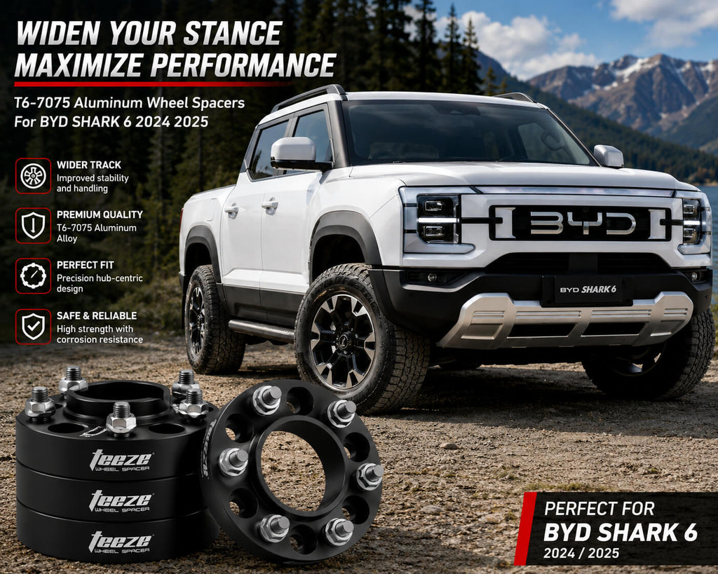 BYD SHARK 6 T6-7075 Aluminum Wheel Spacers 2024 2025
