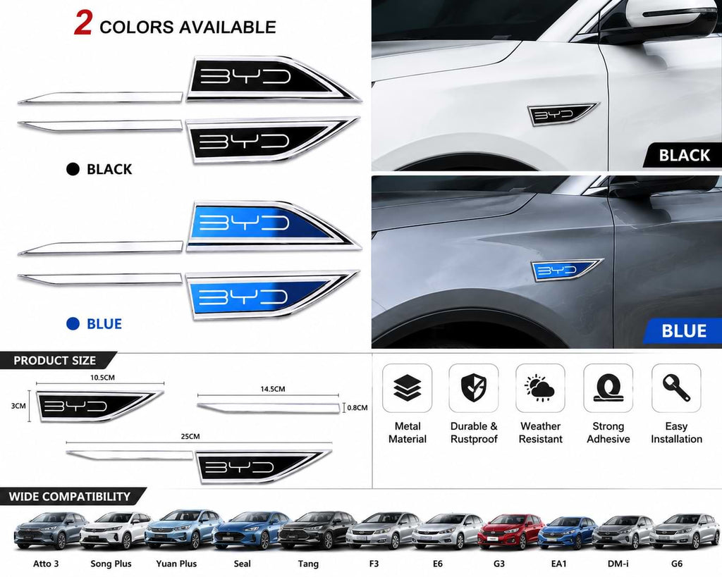 BYD Side Blade Badge Sticker