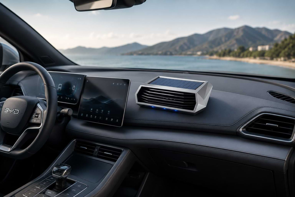 BYD Solar Car Air Purifier with Vibration Sensor Dashboard Air Cleaner