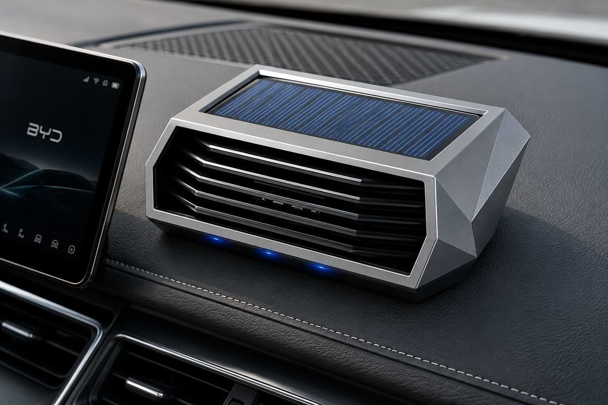 BYD Solar Car Air Purifier with Vibration Sensor Dashboard Air Cleaner