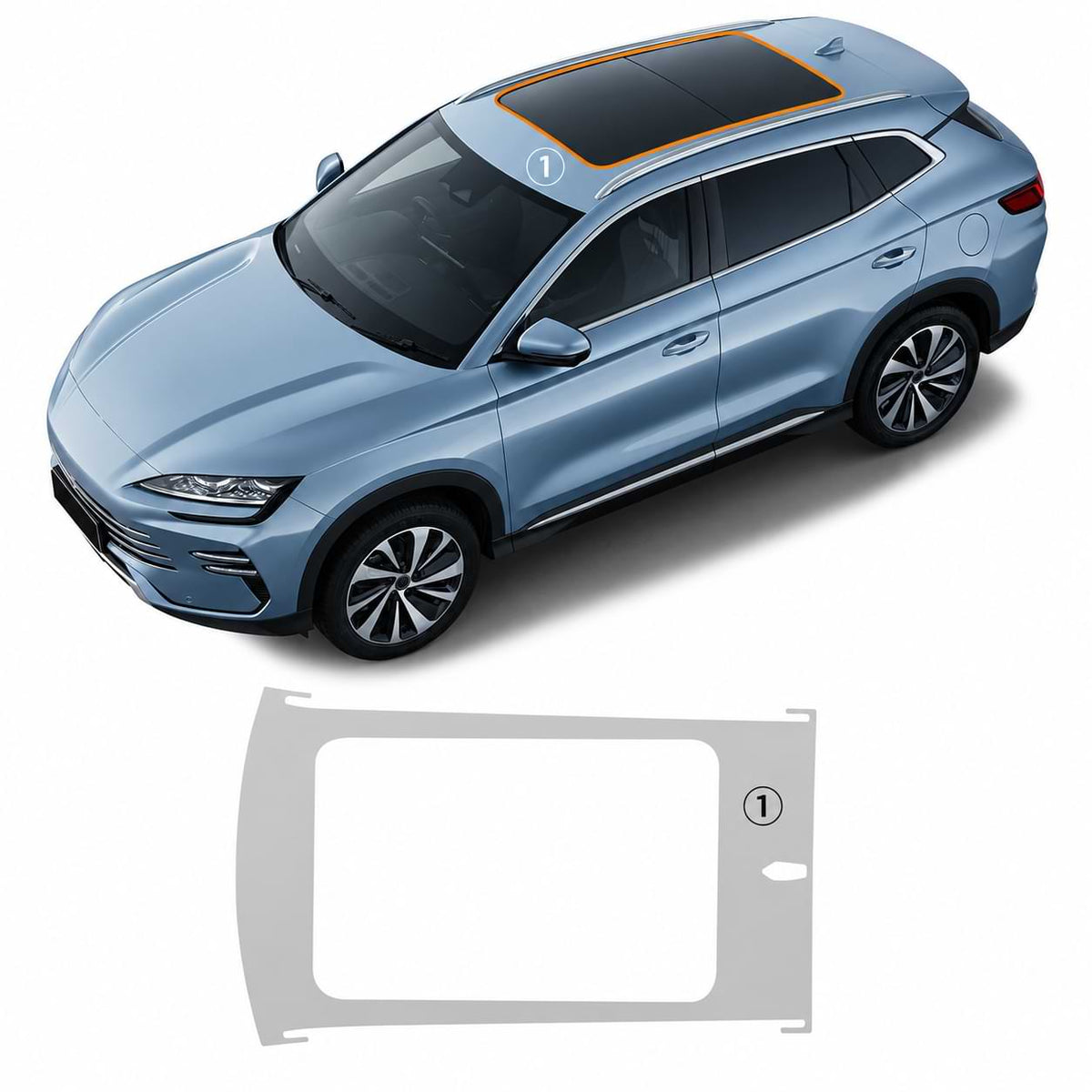 BYD Song Plus DM-i & Sealion 6 DM-i Panoramic Sunroof TPU Protection Film (2023-2025) | BYD Accessories Store