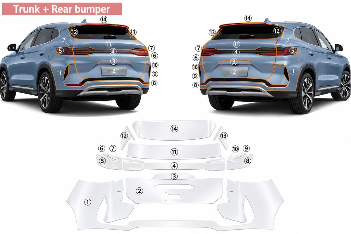 BYD Song Plus & Sealion 6 DM-i TPU Paint Protection Film (2023-2025) Pre-Cut Clear PPF Kit
