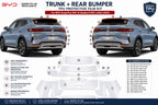 BYD Song Plus and Sealion 6 DM-i rear trunk and bumper TPU paint protection film installation diagram by BYD Accessories Store