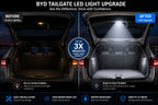 Before and After Comparison of BYD Tailgate LED Cargo Light Upgrade