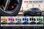 BYD Tire Valve Caps in 6 Colors for Shark 6, Seal, Atto 3, Dolphin, Han EV and Qin Plus DM-i