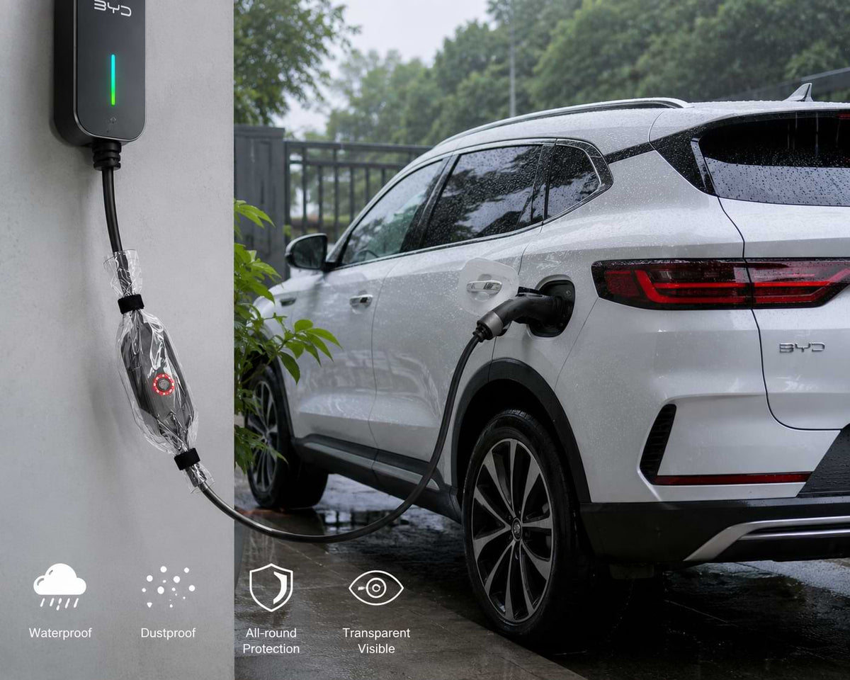 BYD Waterproof EV Charger Rain Cover Protecting Portable Charger During Outdoor Charging