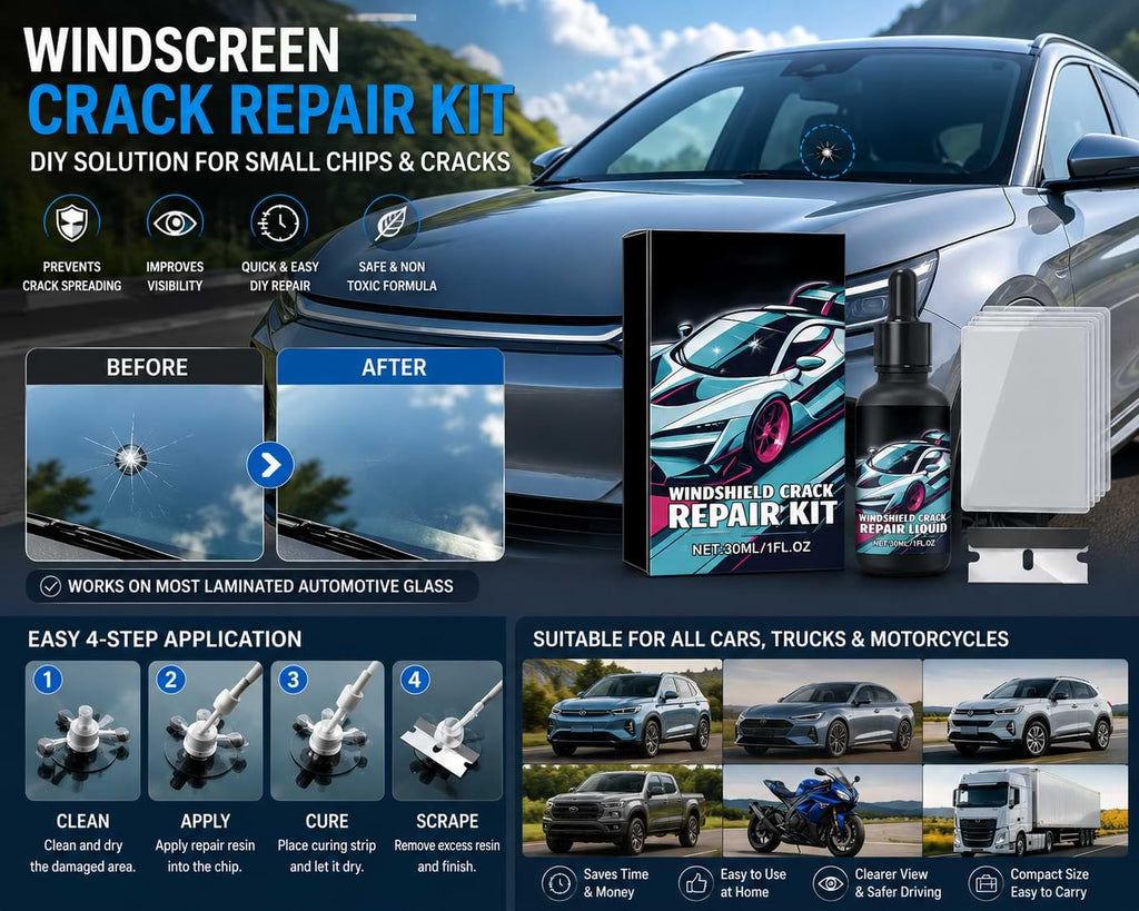 BYD Windscreen Crack Repair Kit | DIY Windshield Chip Repair for BYD Models