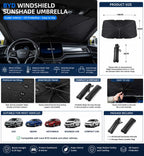 BYD Windshield Sunshade Umbrella UV Protection Infographic