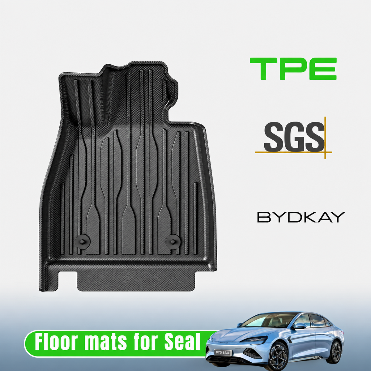 TPE Rubber Floor Mats & Trunk Mat for BYD Seal