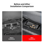 Before and After Protection for Denza B8 Rear AC Vent - Prevents Debris Falling In