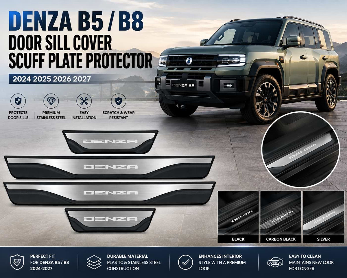 DENZA B5 B8 door sill protector scuff plate with vehicle