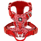 Adjustable Dog Harness for Outdoor Walking red