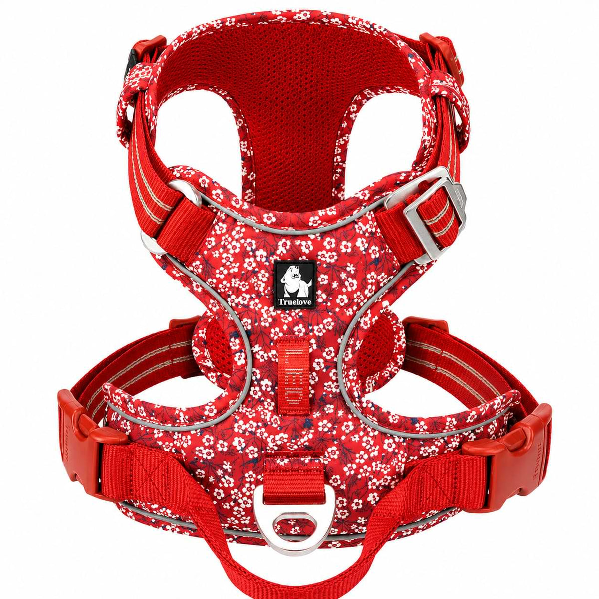 Adjustable Dog Harness for Outdoor Walking red