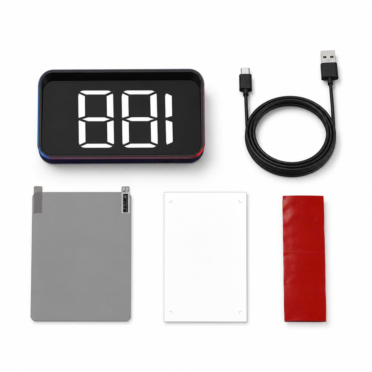 M2 GPS head up display kit with green LED digital speedometer and USB cable