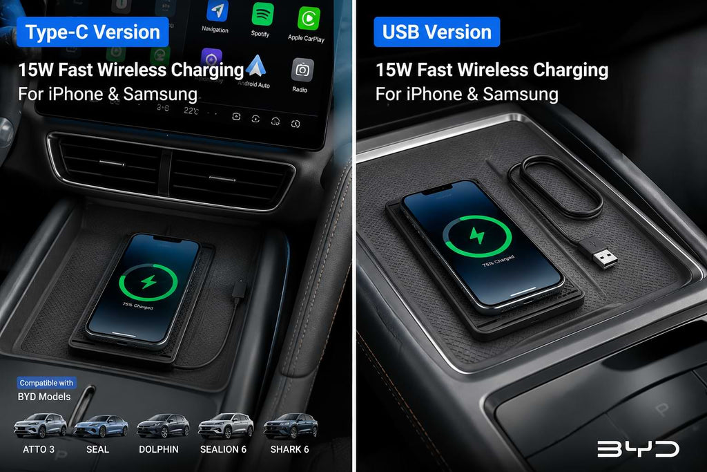Wireless Car Charger Silicone Pad Fast Charging Stand for iPhone 16 Pro Max and Samsung Galaxy S24